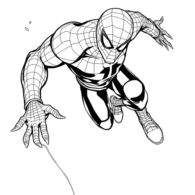 Coloring page of Spiderman